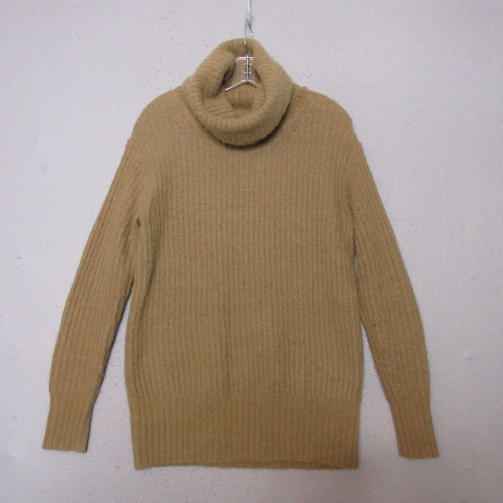 Everlane Sweater Women XXS Alpaca Oversized Turtleneck‎ Merino Wool Camel Color